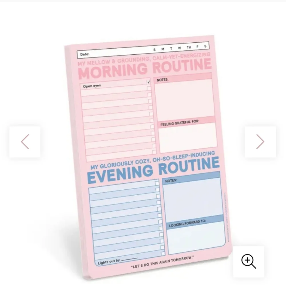 Morning and Evening Routine Notepad - NWT